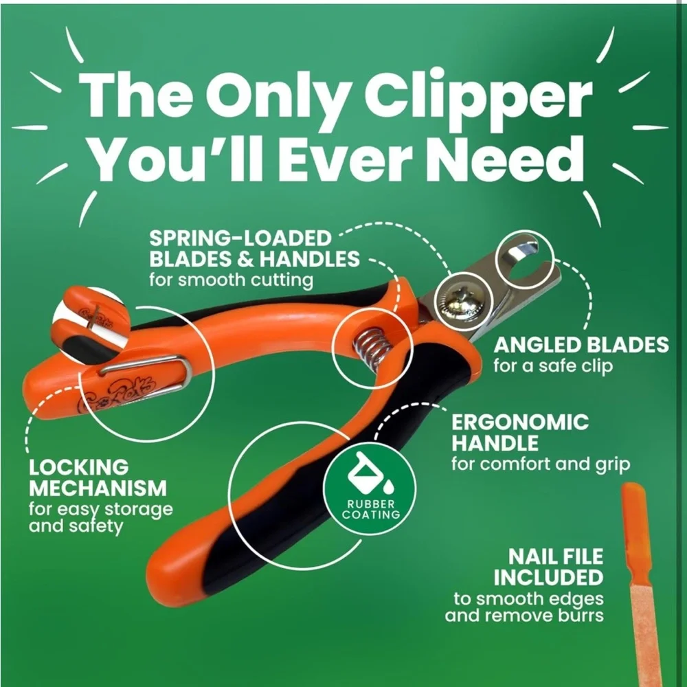 GoPets Dog Nail Clippers with Quick Sensor& Safety Guard,Heavy Duty Nail Trimmer